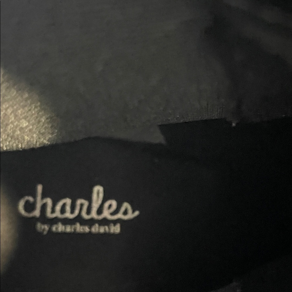Charles By Charles David Black Studded Heeled Boots - Picture 2 of 7